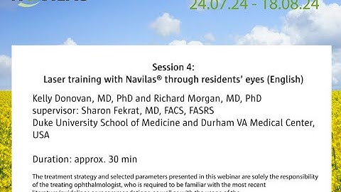 Webinar: Laser training with Navilas® through residents’ eyes (English)