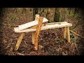 Making A Rustic Shave Horse from a Log