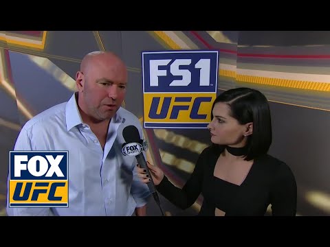 Dana White talks with the UFC on FOX crew after the fights | UFC 220