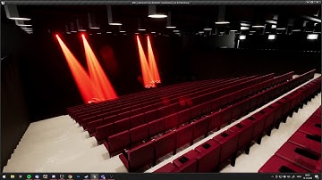 Olavshallen Lillesal i Unreal Editor med DMX plugin (beta)