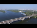 Kiev Metro bridge and great Dnepro River, Ukraine , / Мост метро и река Днепр, Киев, Украина