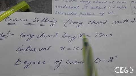 Curve setting || By method of long chord- in hindi