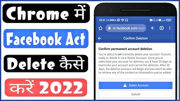 Facebook account delete kaise kare 2022 | How to delete Facebook account in Chrome browser
