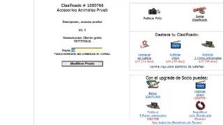 Pasos para Publicar Foto Gratis Con Login en ClasificadosOnline