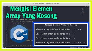 Mengisi Elemen Array yg Kosong | C++