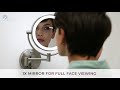 Zadro cordless led lighted wall mount mirror with 10x1x magnification model  ledw410