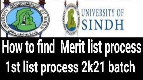 How to find Merit list of sindh university /list process of sindh university 2k21 batch simple way