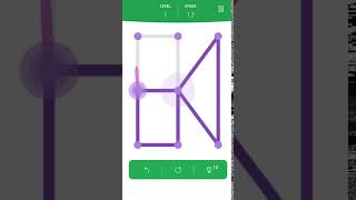1LINE one-stroke puzzle game. Level 1. Stage 12. 1-12. screenshot 2