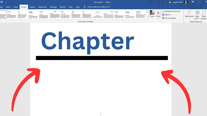 How To Underline Chapter Headings In Word