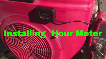 Installing an hour meter on pressure washer