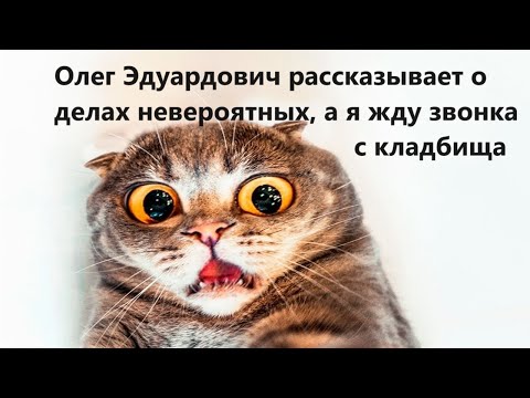 Олег Эдуардович рассказывает о делах невероятных, а я жду звонка с кладбища