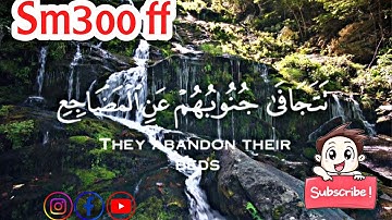 سورة السـجدة الاية( 16)[تَتَجَافَى جُنُوبُهُمْ عَنِ الْمَضَاجِعِ]