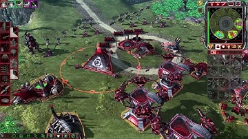 Spaced Out | C&C3 : Kanes Wrath , Chemical Warfare BETA ,  3v3 vs Brutal Ai , Multiplayer Gameplay