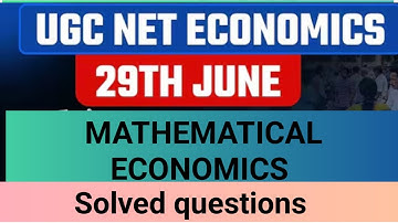 UGC NET ECONOMICS 2025 numerical solutions #neteconomics #ugcneteconomics 