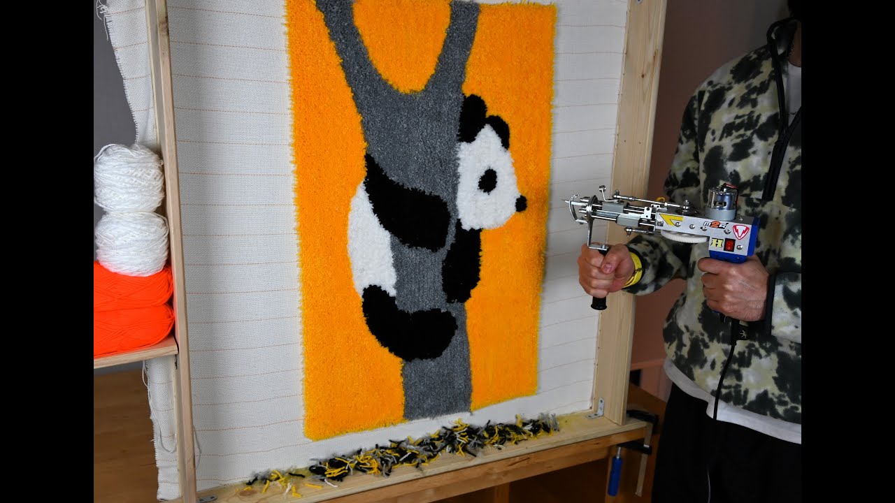 Rug Tufting - A colorful and attractive design (start to finish)