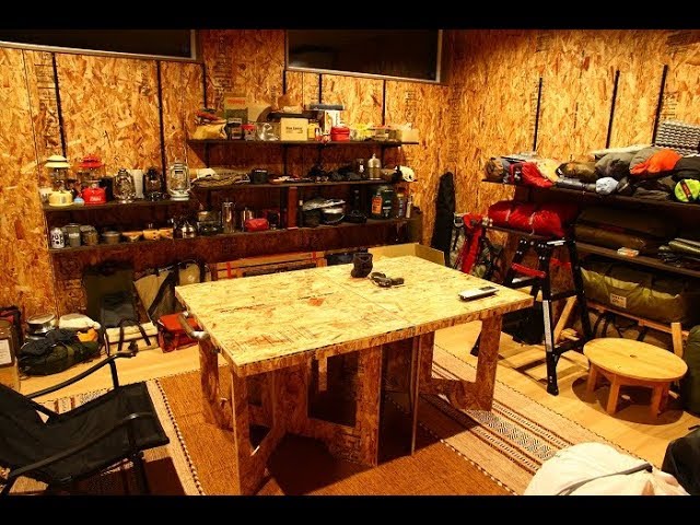 キャンプ道具専用の収納部屋 なんとなく完成しました Storage Room Dedicated To Camping Equipment Youtube