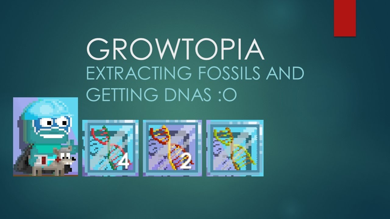 Growtopia Obtaining DNA strands from extracting Fossils YouTube