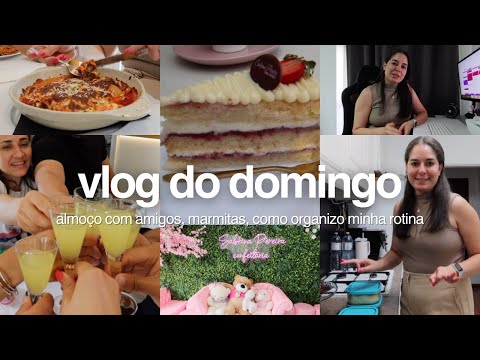 Como organizo a minha rotina, almoço com amigos, confeitaria, marmitas da semana, bolo de cenoura
