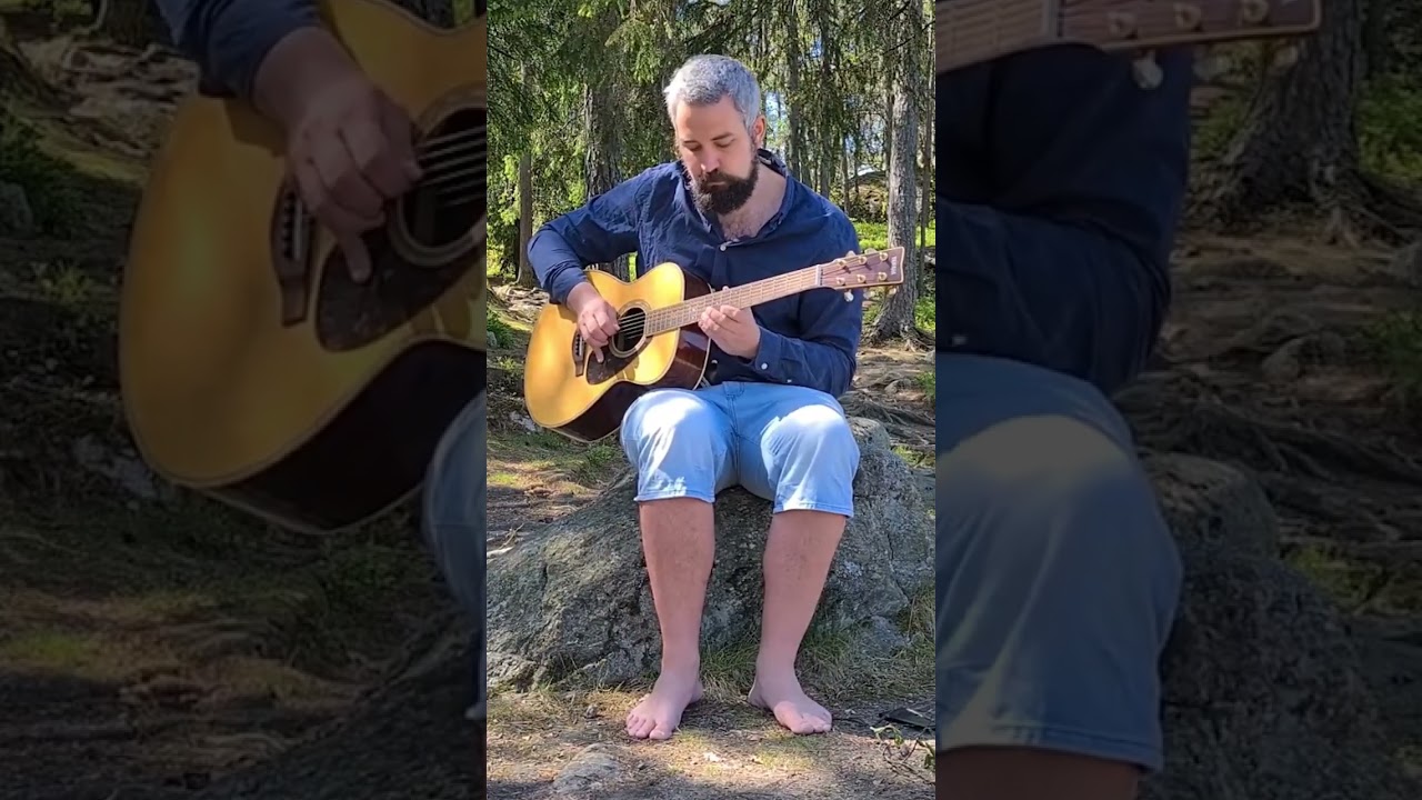 How to play a Swedish folk melody on the acoustic guitar 🎵 #fingerstyle #shorts #folkmusik #sweden
