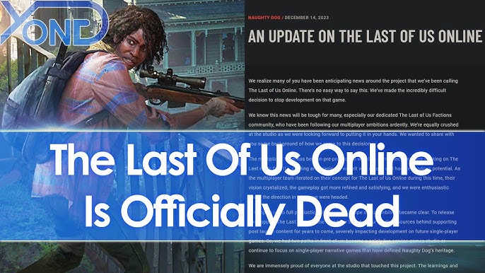 Last of Us Online: The Last of Us Online canceled, but what's