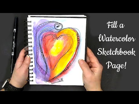 DRAWING with a RAINBOW PENCIL?! // Color-Changing Art Supply // Filling a  Page in my Sketchbook 