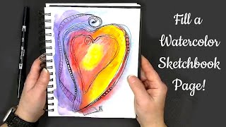 Quick Intuitive Watercolor Doodle Heart Tutorial