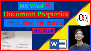 How to Stop Printing Document Properties Summary Page in Microsoft Word @onpoint7251 On Point