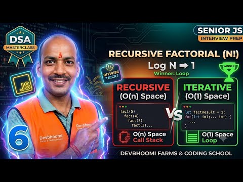 Episode: 2 Factorial (N!) in JavaScript: Recursion vs Iteration (Stop Making This Mistake!) 🚀 2026