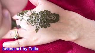 نقش حناء سهل للبنات || نقش حناء خفيف || very easy henna design screenshot 5