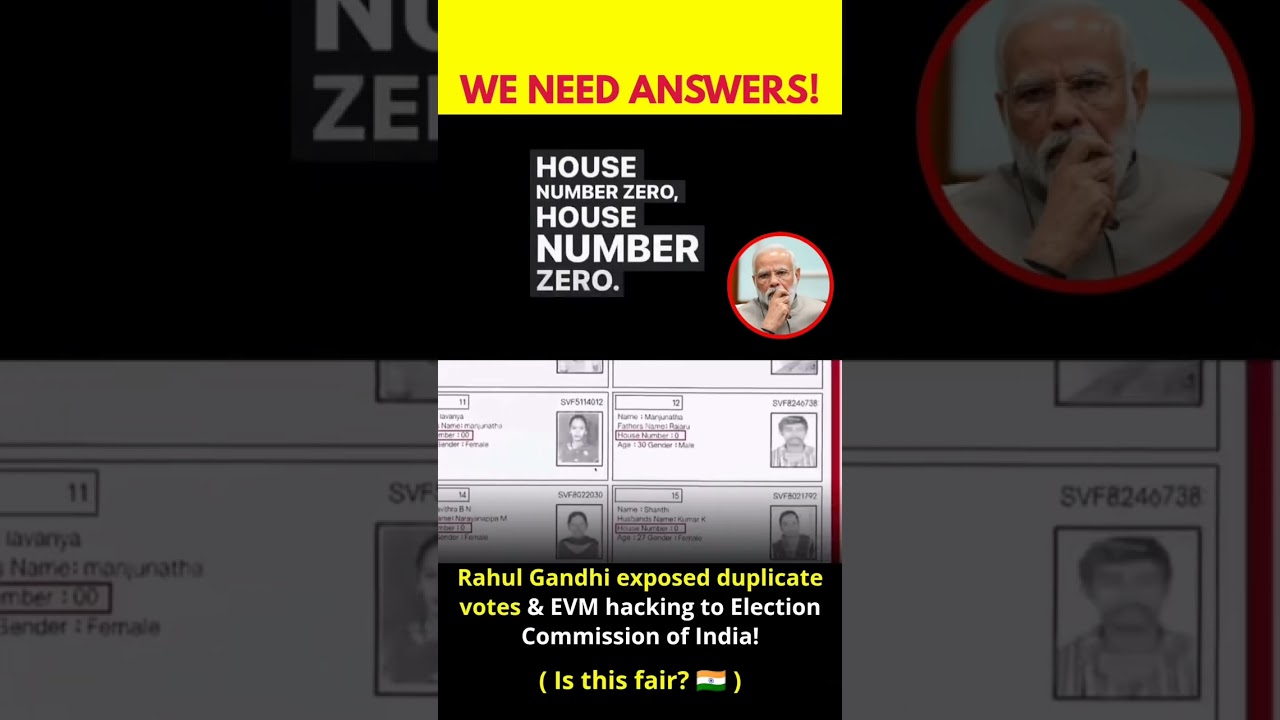 Rahul Gandhi Questions Voter List Errors | What’s the truth behind 40,000 fake addresses? 🇮🇳