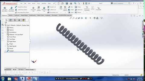 HOW TO CREATE SPRING IN SOLIDWORKS 2016
