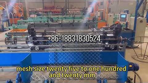 3m width full automatic chain link fence machine (single wire) for diamond mesh fence