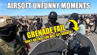 Airsoft Unfunny Moments - *WORST* Grenade Fail...