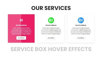 Our Services Box Hover Effects | Html CSS Responsive Design