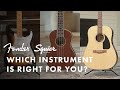 Which Instrument Is Right For You? | Acoustic Guitar, Electric Guitar, Bass, Ukulele | Fender