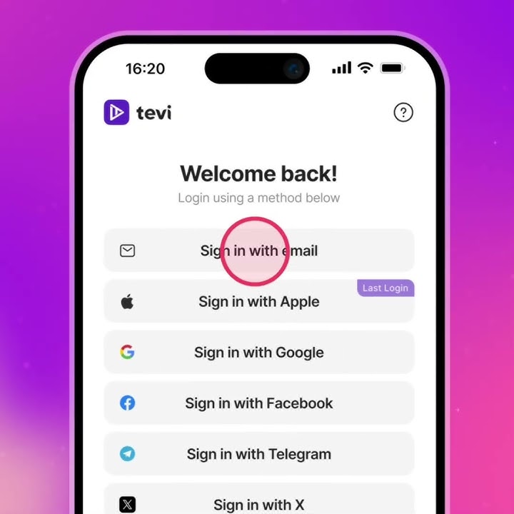 How to log into Tevi with your email - super easy