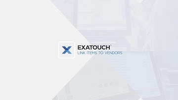 Exatouch POS: Link Items to Vendors