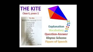 The Kite Poem Class 6  Explanation, Vocabulary, Question-Answer, Rhyme Scheme, Figure of Speech