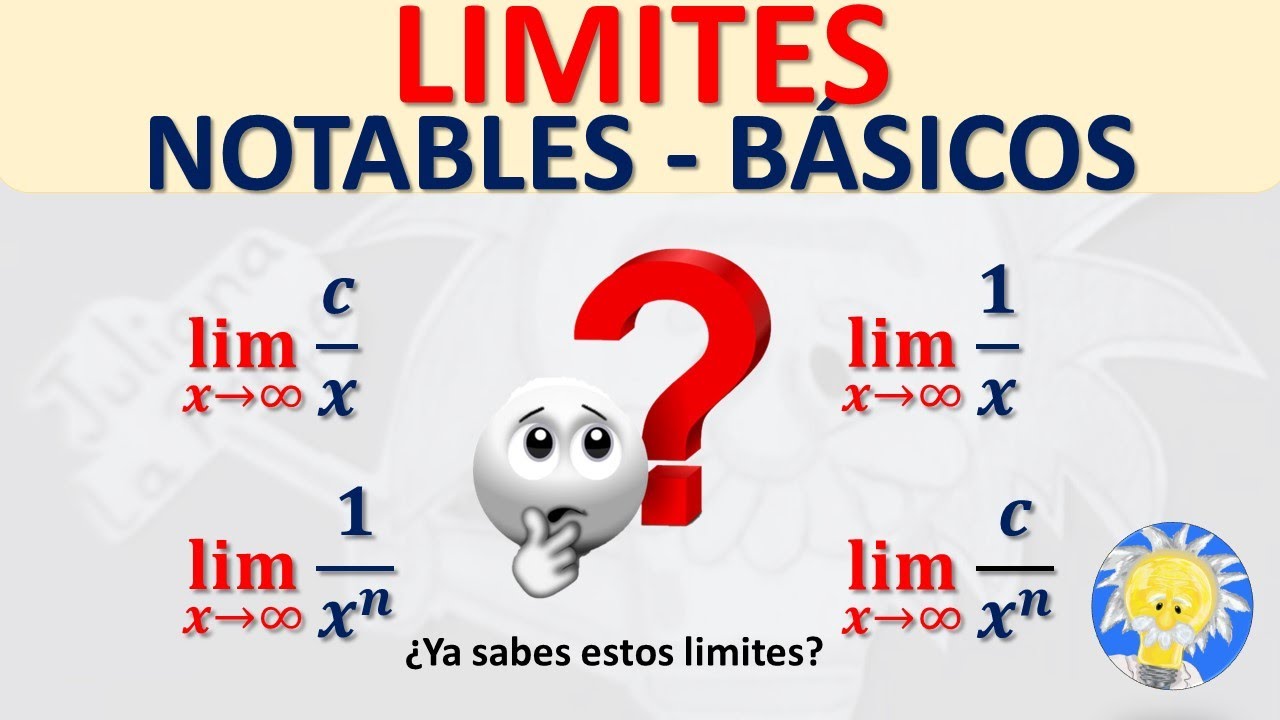 ⛔️ LIMITES BÁSICOS | LIMITES NOTABLES | Juliana la Profe
