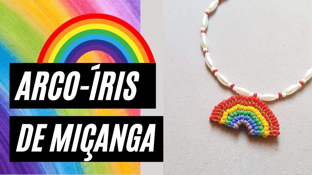 Colar Arco Íris de Miçangas - DIY Beaded Rainbow Necklace