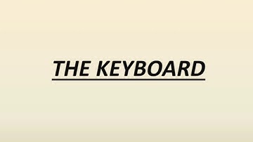 THE KEYBOARD || Part of computer|| Grade 1||