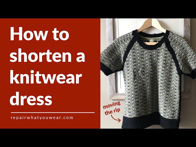 how to shorten knit dress a knitted by moving the rib acler