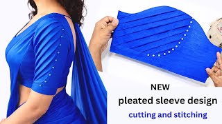 Trending Sleeve Design Cutting & Stitching ✂️ | बाजू का डिजाइन | pleated sleeve design tutorial 2026