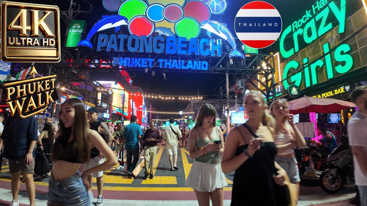 Phuket Walk: Thailand Patong Saturday Nightlife: Exploring Patong Beach, Bangla Road | 4K ASMR