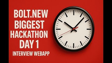 Day 1: I Built an AI Interview Coach in 3 hours  | Bolt.new World’s Biggest Hackathon