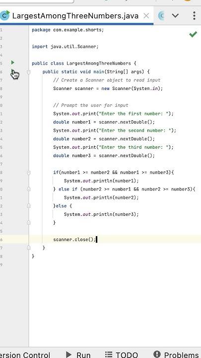 Java Program to Find the Largest Among Three Numbers #java #interview # ...