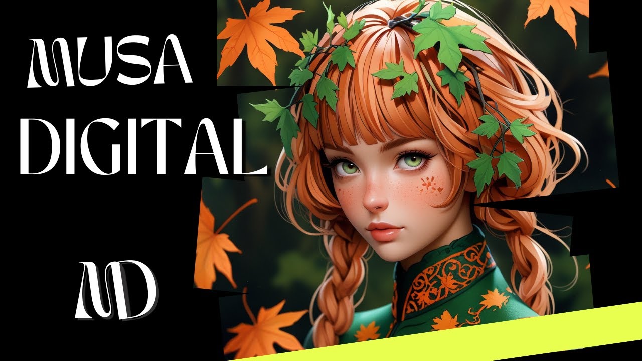 IA Imagenes  Chica Subrealista Plantas Descarga Imágenes Link en La Descripción