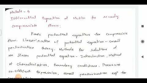 Mod-4-L1-Differential equation of motion for compressible flow