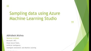 Sampling data using Azure Machine Learning Studio