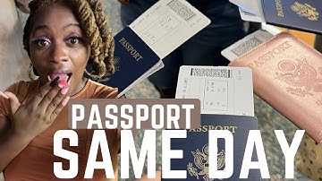 How to get your passport FAST before international travel (SAME DAY METHOD) |